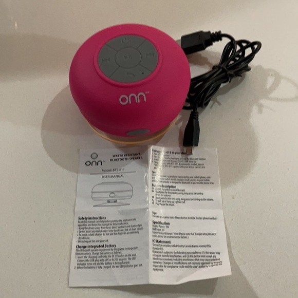 Onn water resistant Bluetooth speaker - Picture 2 of 2